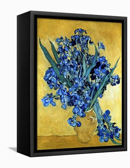 Vase of Irises Against a Yellow Background, c.1890-Vincent van Gogh-Framed Premier Image Canvas