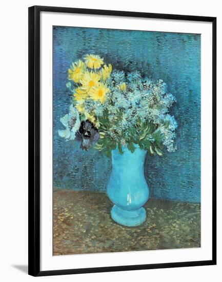 Vase of Lilacs, Daisies and Anemones, c.1887-Vincent van Gogh-Framed Art Print