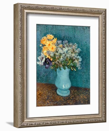 Vase of Lilacs, Daisies and Anemones, c.1887-Vincent van Gogh-Framed Premium Giclee Print