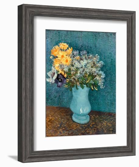 Vase of Lilacs, Daisies and Anemones, c.1887-Vincent van Gogh-Framed Premium Giclee Print