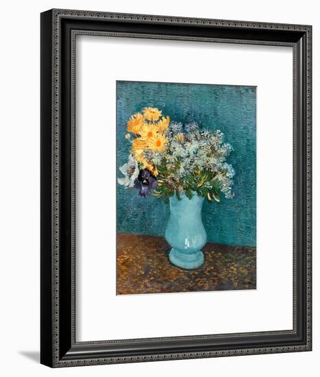 Vase of Lilacs, Daisies and Anemones, c.1887-Vincent van Gogh-Framed Premium Giclee Print