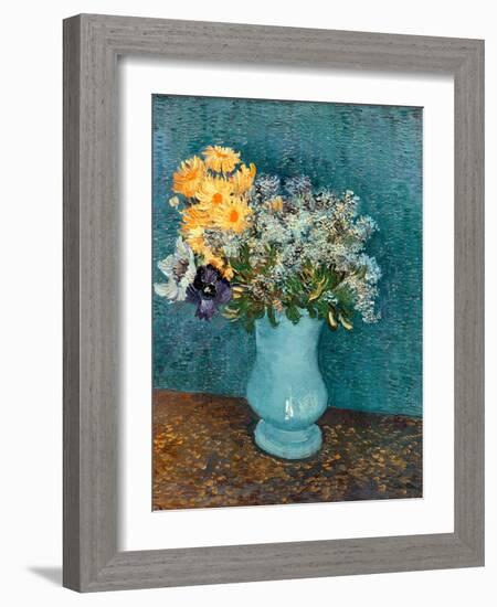 Vase of Lilacs, Daisies and Anemones, c.1887-Vincent van Gogh-Framed Giclee Print