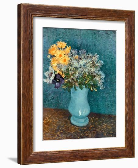 Vase of Lilacs, Daisies and Anemones, c.1887-Vincent van Gogh-Framed Giclee Print