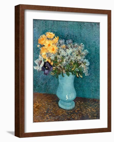 Vase of Lilacs, Daisies and Anemones, c.1887-Vincent van Gogh-Framed Giclee Print