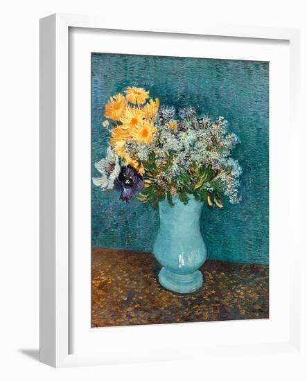 Vase of Lilacs, Daisies and Anemones, c.1887-Vincent van Gogh-Framed Giclee Print