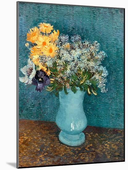 Vase of Lilacs, Daisies and Anemones, c.1887-Vincent van Gogh-Mounted Giclee Print