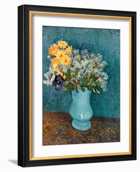 Vase of Lilacs, Daisies and Anemones, c.1887-Vincent van Gogh-Framed Giclee Print