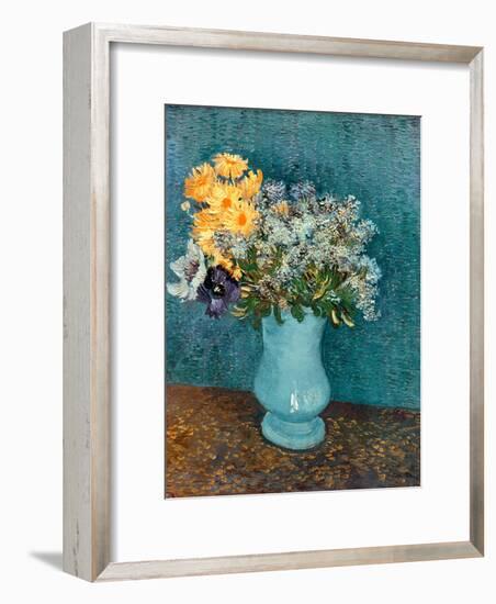 Vase of Lilacs, Daisies and Anemones, c.1887-Vincent van Gogh-Framed Giclee Print