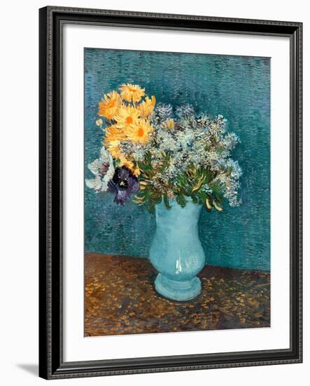 Vase of Lilacs, Daisies and Anemones, c.1887-Vincent van Gogh-Framed Giclee Print