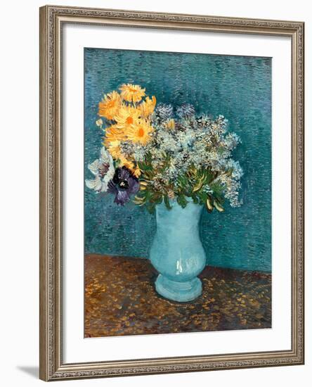 Vase of Lilacs, Daisies and Anemones, c.1887-Vincent van Gogh-Framed Giclee Print