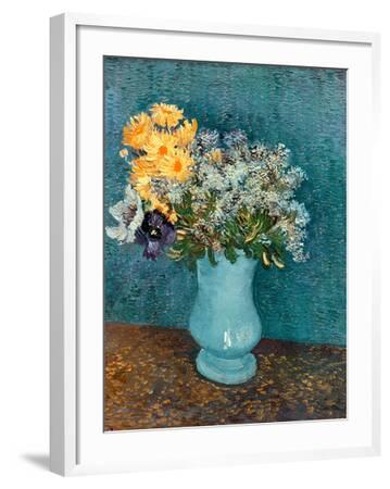 Vase Lilacs Marigolds & Anemones Van Gogh VG378 Art Print A4 A3 A2 A1 