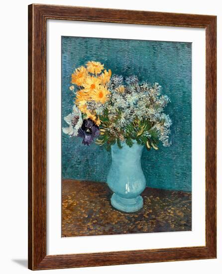 Vase of Lilacs, Daisies and Anemones, c.1887-Vincent van Gogh-Framed Giclee Print