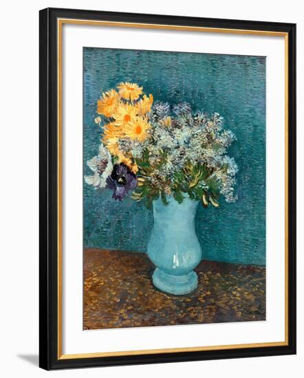 Vase of Lilacs, Daisies and Anemones, c.1887-Vincent van Gogh-Framed Giclee Print