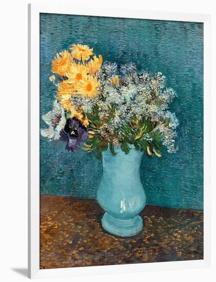 Vase of Lilacs, Daisies and Anemones, c.1887-Vincent van Gogh-Framed Giclee Print