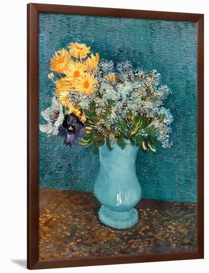 Vase of Lilacs, Daisies and Anemones, c.1887-Vincent van Gogh-Framed Giclee Print