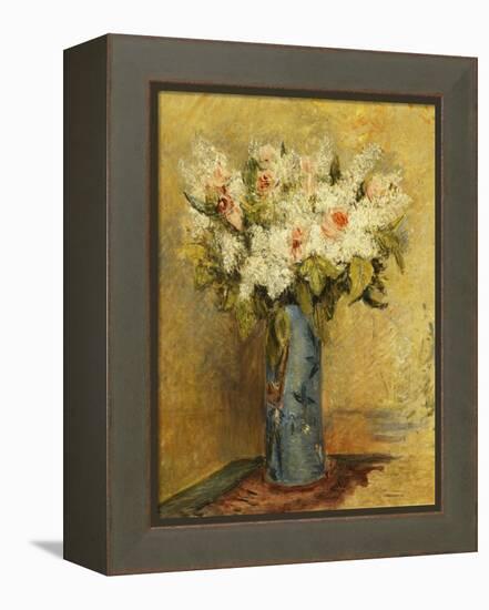 Vase of Lillies and Roses, C.1870-Pierre-Auguste Renoir-Framed Premier Image Canvas
