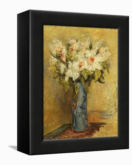 Vase of Lillies and Roses, C.1870-Pierre-Auguste Renoir-Framed Premier Image Canvas