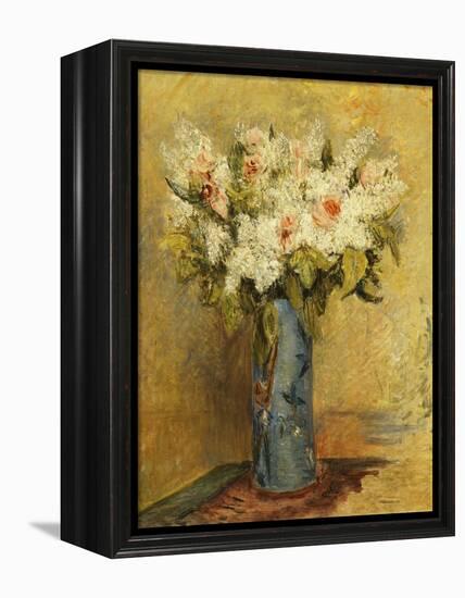 Vase of Lillies and Roses, C.1870-Pierre-Auguste Renoir-Framed Premier Image Canvas