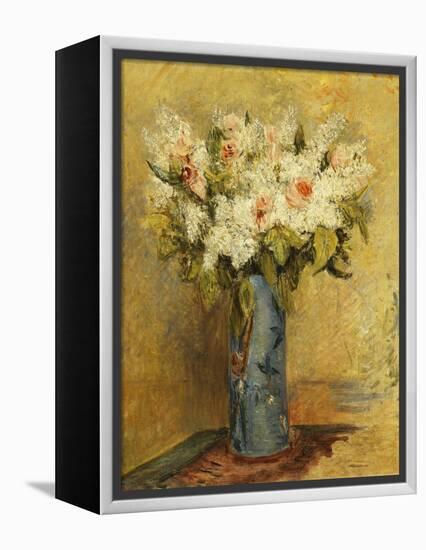 Vase of Lillies and Roses, C.1870-Pierre-Auguste Renoir-Framed Premier Image Canvas