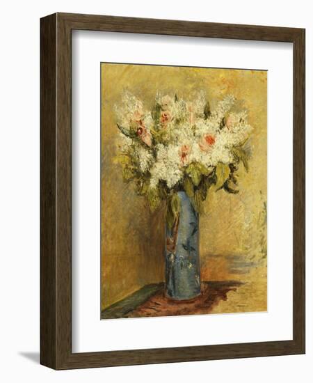 Vase of Lillies and Roses, C.1870-Pierre-Auguste Renoir-Framed Giclee Print