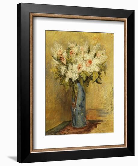 Vase of Lillies and Roses, C.1870-Pierre-Auguste Renoir-Framed Giclee Print