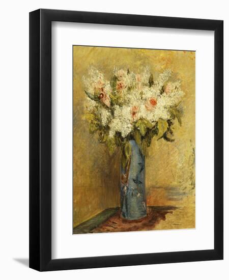 Vase of Lillies and Roses, C.1870-Pierre-Auguste Renoir-Framed Giclee Print