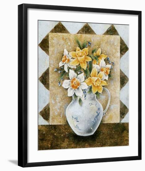 Vase of Narcissus-A^ Da Costa-Framed Art Print