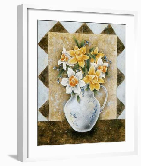 Vase of Narcissus-A^ Da Costa-Framed Art Print