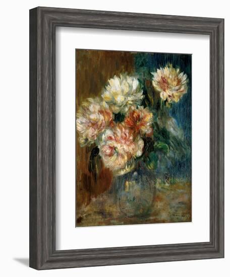 Vase of peonies-Pierre-Auguste Renoir-Framed Giclee Print