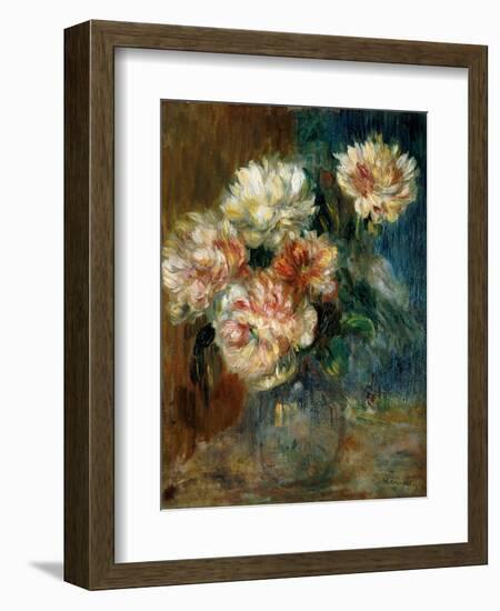 Vase of peonies-Pierre-Auguste Renoir-Framed Giclee Print