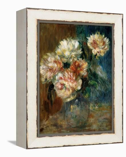 Vase of peonies-Pierre-Auguste Renoir-Framed Premier Image Canvas