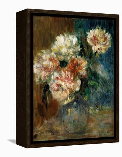 Vase of peonies-Pierre-Auguste Renoir-Framed Premier Image Canvas