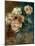 Vase of peonies-Pierre-Auguste Renoir-Mounted Giclee Print