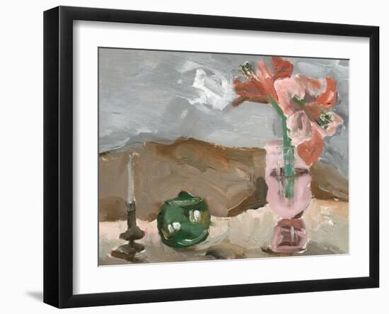 Vase of Pink Flowers II-Melissa Wang-Framed Art Print