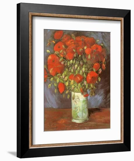 Vase of Poppies, 1886-Vincent van Gogh-Framed Giclee Print