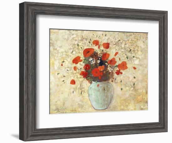 Vase of Poppies; Vase De Coquelicots, 1905-09-Odilon Redon-Framed Giclee Print