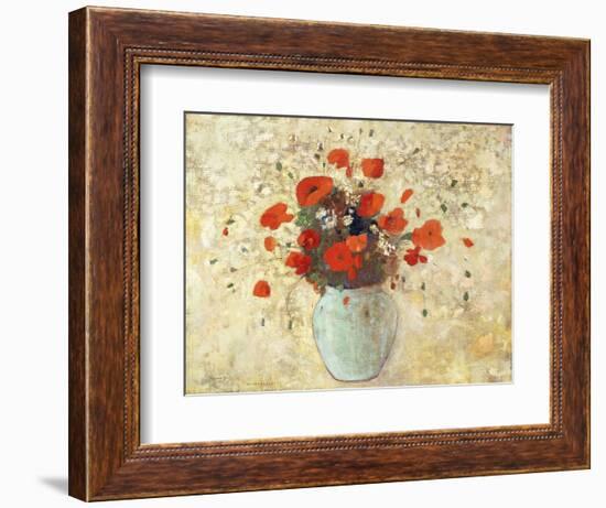 Vase of Poppies; Vase De Coquelicots, 1905-09-Odilon Redon-Framed Giclee Print