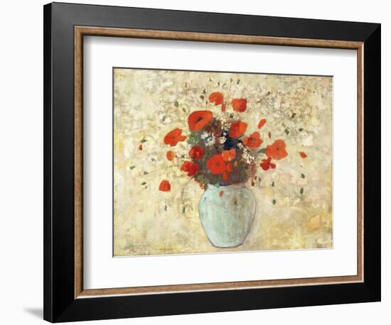 Vase of Poppies; Vase De Coquelicots, 1905-09-Odilon Redon-Framed Giclee Print