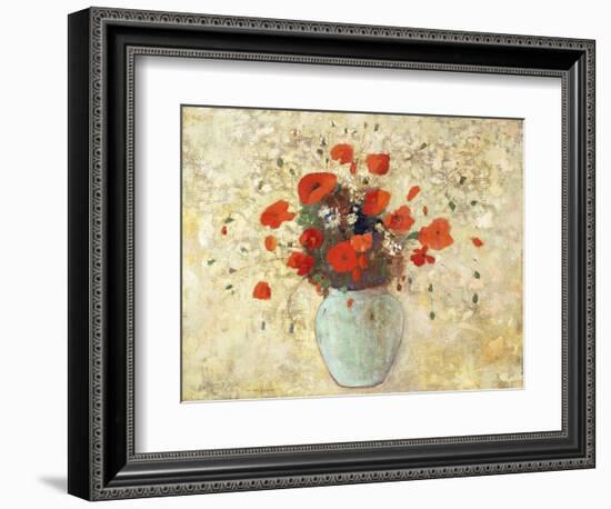 Vase of Poppies; Vase De Coquelicots, 1905-09-Odilon Redon-Framed Giclee Print