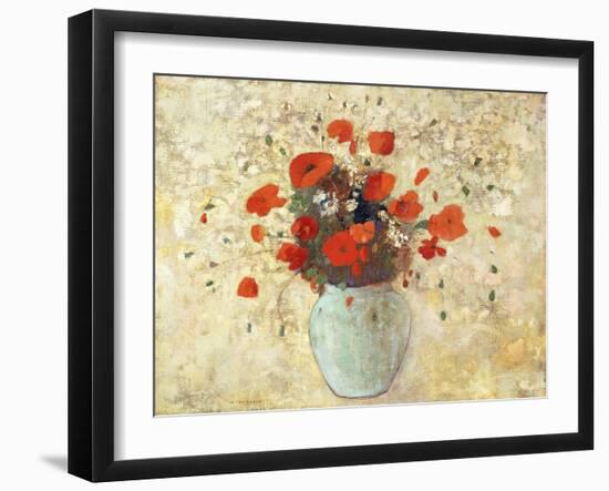 Vase of Poppies; Vase De Coquelicots, 1905-09-Odilon Redon-Framed Giclee Print