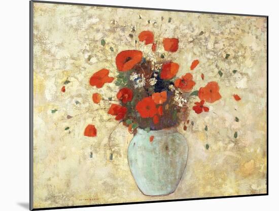 Vase of Poppies; Vase De Coquelicots, 1905-09-Odilon Redon-Mounted Giclee Print