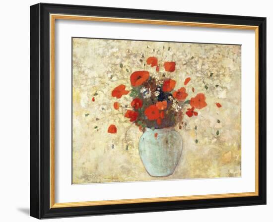 Vase of Poppies; Vase De Coquelicots, 1905-09-Odilon Redon-Framed Giclee Print