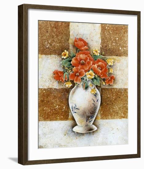 Vase of Poppies-A^ Da Costa-Framed Art Print