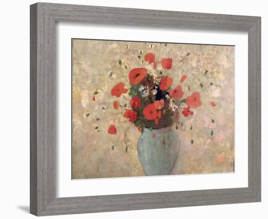 Vase of Poppies-Odilon Redon-Framed Giclee Print