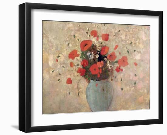 Vase of Poppies-Odilon Redon-Framed Giclee Print