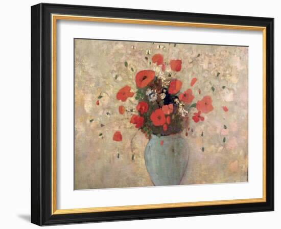 Vase of Poppies-Odilon Redon-Framed Giclee Print