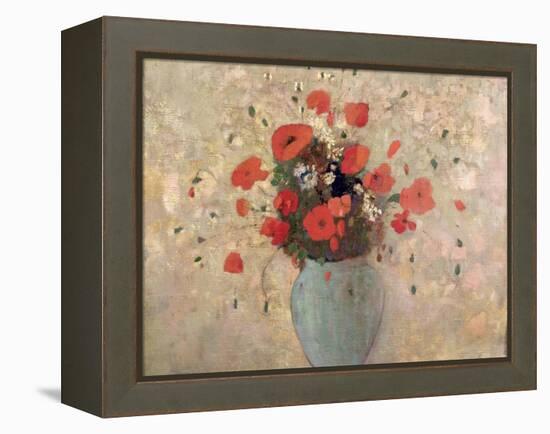 Vase of Poppies-Odilon Redon-Framed Premier Image Canvas