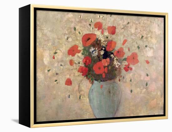 Vase of Poppies-Odilon Redon-Framed Premier Image Canvas