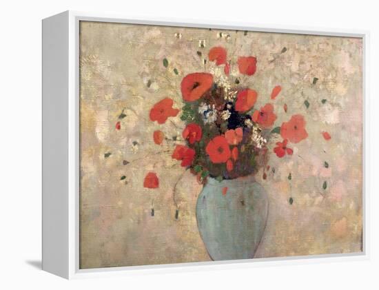 Vase of Poppies-Odilon Redon-Framed Premier Image Canvas