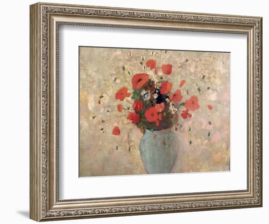 Vase of Poppies-Odilon Redon-Framed Giclee Print